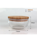 350ml 720ml 1240ml Glass Food Storage salad fruit bowl Containers set with bamboo lid